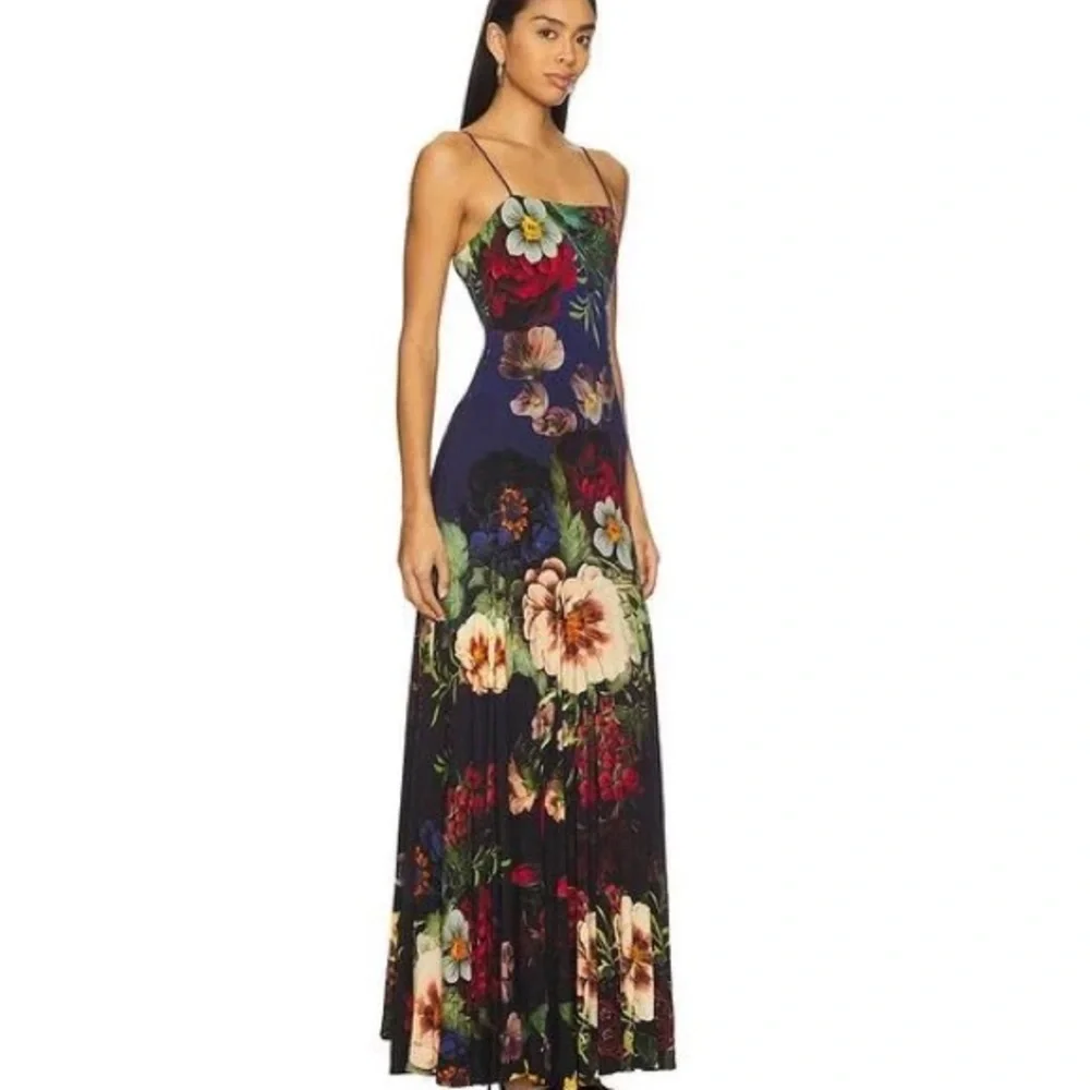 Alice + Olivia Augusta Floral Stretch Maxi Dress Strapless Gown Sz 0 NWT 895$ - Picture 4 of 16